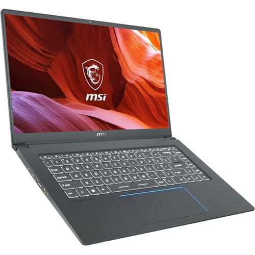 MSI Prestige 15 A10SC-010 15.6" Notebook - 3840 x 2160 - Intel Core i7 10th Gen i7-10710U Hexa-core (6 Core) 1.10 GHz - 32 GB Total RAM - 1 TB SSD - Gray with Blue Diamond Cut - Windows 10 Pro - NVIDIA GeForce GTX 1650 Max-Q with 4 GB - True Color Technol