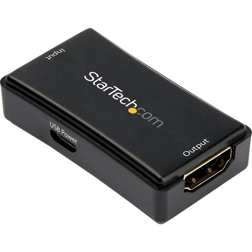 StarTech.com 45ft / 14m HDMI Signal Booster - 4K 60Hz - USB Powered - HDMI Inline Repeater & Amplifier - 7.1 Audio Support (HDBOOST4K2) - Amplify 4K HDMI signal and extend it 45 ft. using certified HDMI cables. - Support for 4K 60Hz at up to 45 ft. away f
