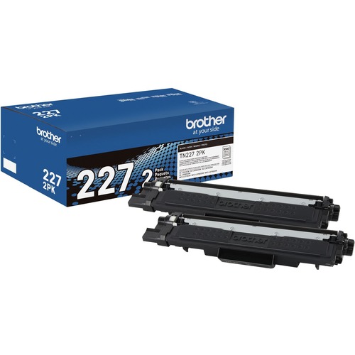 Brother TN227 Original High Yield Laser Toner Cartridge - Twin-pack - Black - 2 / Box - 3000 Pages Black (Per Cartridge)