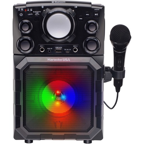 Karaoke USA GQ410 Portable MP3 Karaoke Player with Bluetooth, PA and Built-In Battery