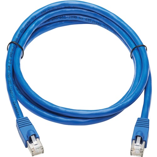 Tripp Lite Cat6a Patch Cable F/UTP Snagless w/ PoE 10G CMR-LP Blue M/M 6ft - 6 ft Category 6a Network Cable for Router, Server, Modem, Hub, Switch, PoE-enabled Device, Surveillance Camera, VoIP Device, Patch Panel, Workstation, Peripheral Device, ... - Fi