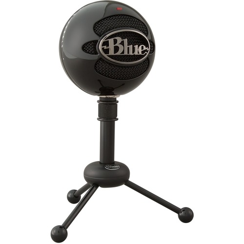Blue Snowball Wired Condenser Microphone - 40 Hz to 18 kHz - Cardioid, Omni-directional - Stand Mountable - USB