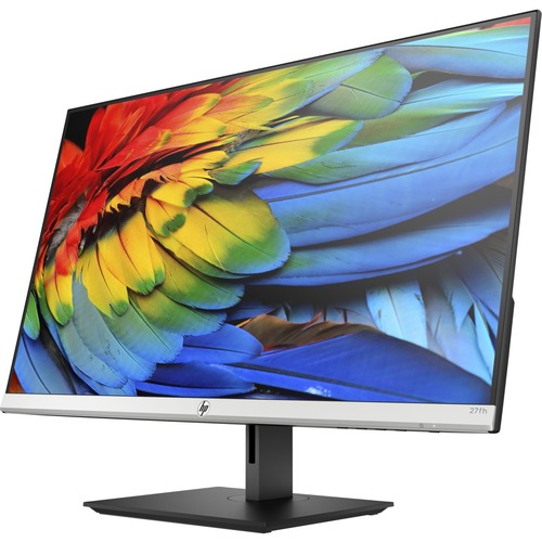 HP 27fh 27" Class Full HD LCD Monitor - 16:9 - Black - 27" Viewable - In-plane Switching (IPS) Technology - LED Backlight - 1920 x 1080 - 16.7 Million Colors - FreeSync - 300 Nit Maximum - 5 ms - GTG (OD) Refresh Rate - HDMI - VGA