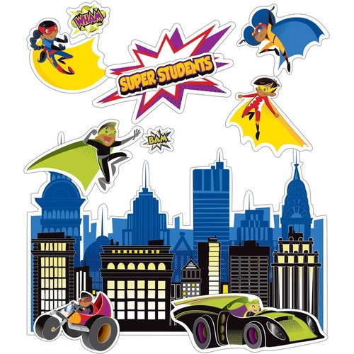 Carson Dellosa Education Super Power Super Kids Bulletin Board Set - Theme/Subject: Learning - Skill Learning: Decoration, Creativity, Motivation, Visual - 55 Pieces