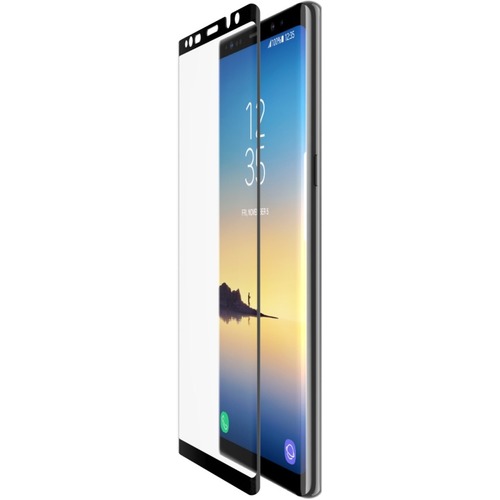 Belkin ScreenForce Tempered Curve Screen Protection For Samsung Galaxy Note8 Crystal Clear, Black - For LCD Smartphone - Drop Resistant, Dust Resistant, Scratch Resistant, Fingerprint Resistant - 9H - Tempered Glass