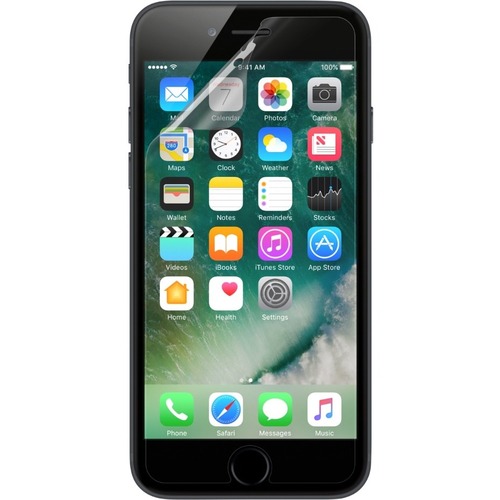 Belkin ScreenForce Transparent Screen Protector for iPhone 7 Transparent, Crystal Clear - For LCD iPhone 7 - Scratch Resistant, Scuff Resistant, Fingerprint Resistant - Polyethylene Terephthalate (PET) - 2