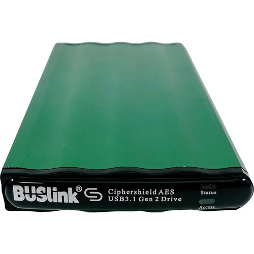Buslink CipherShield DSE-2TSDG2C 2 TB Portable Solid State Drive - 2.5" External - SATA - TAA Compliant - USB 3.2 (Gen 2) Type C - 256-bit Encryption Standard