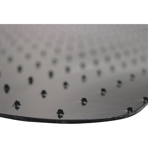 Advantagemat® Black Vinyl Lipped Chair Mat for Carpets - 45" x 53" - Carpeted Floor - 53" Length x 45" Width x 0.090" Depth x 0.090" Thickness - Lip Size 25" Length x 12" Width - Lipped - Classic - Polyvinyl Chloride (PVC), Vinyl - Black - 1Each - TAA