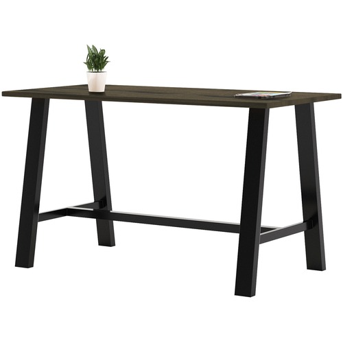 KFI Midtown Solid Wood Top Cafe Table - Wood Grain Rectangle Top - 72" Table Top Length x 36" Table Top Width - 41" HeightAssembly Required - Poplar Wood Top Material - 1 Each