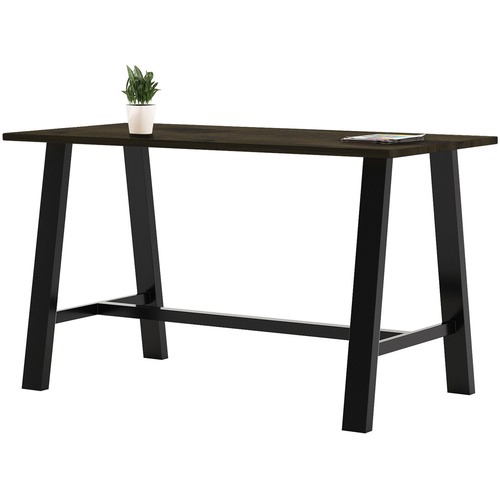 KFI Midtown Solid Wood Top Cafe Table - Espresso Rectangle Top - 72" Table Top Length x 36" Table Top Width - 41" HeightAssembly Required - Poplar Wood Top Material - 1 Each