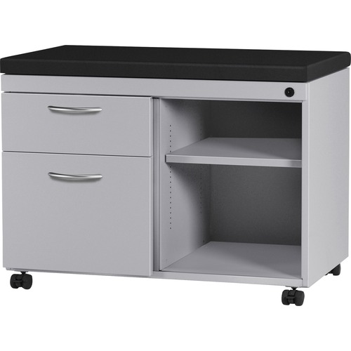 Lorell Molly Workhorse Cabinet - 2-Drawer - 30.5" x 18.3" x 22.4" - 2 x Shelf(ves) - 2 x Drawer(s) for Box, File - 200 lb Load Capacity - Mobility, Re