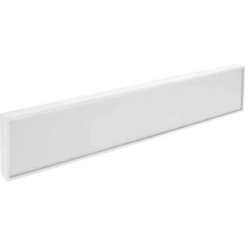 Lorell Snap Plate Architectural Sign - 1 Each - 10" Width x 2" Height - Easy Readability, Injection-molded, Easy to Use - White