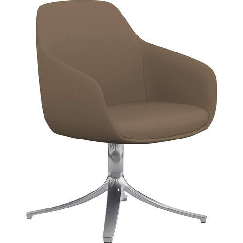 9 to 5 Seating Lilly Swivel Base Fabric Lounge Chair - Latte Fabric, Foam Seat - Latte Fabric, Foam Back - 1 Each