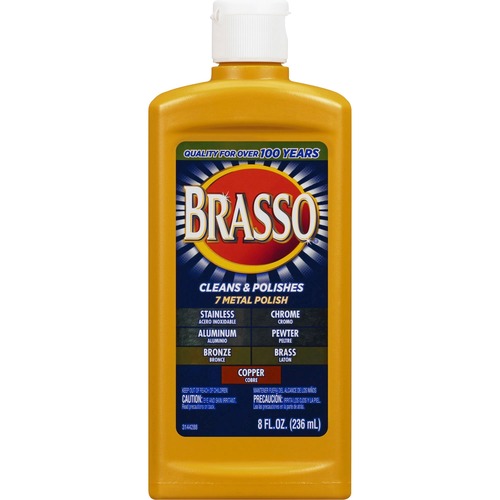 Brasso Metal Polish - 8 fl oz (0.3 quart)Bottle - 1 Each - Tan