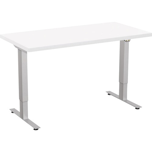 Special-T 24x48" Patriot 2-Stage Sit/Stand Table - For - Table TopWhite Rectangle Top - 27" to 46" Adjustment x 48" Table Top Width x 24" Table Top Depth - 46" Height - Assembly Required - 1 Each - TAA Compliant