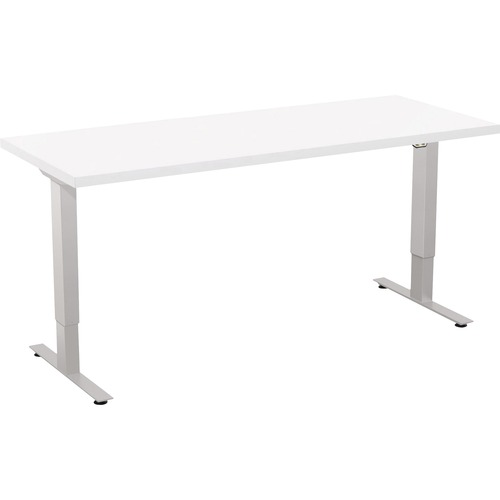 Special-T 24x60" Patriot 2-Stage Sit/Stand Table - For - Table TopWhite Rectangle Top - 27" to 46" Adjustment x 60" Table Top Width x 24" Table Top Depth - 46" Height - Assembly Required - 1 Each - TAA Compliant