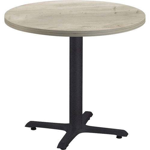 Special-T Star-X 36"D Hospitality Table - Thermofused Laminate (TFL) Round Top x 36" Table Top Diameter - 29" Height - Assembly Required - Silver Gray - Particleboard - 1 Each