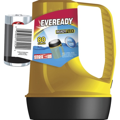 Eveready ReadyFlex LED Floating Lantern - LED - 80 lm Lumen - 2 x D - Battery - Yellow - 1 Each