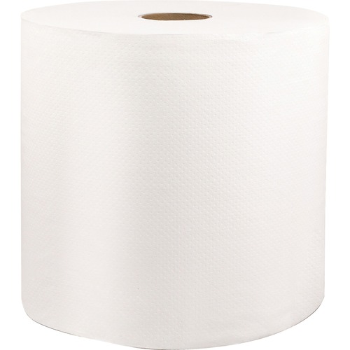 Livi VPG Select 46528 Hard Wound Roll Towel - 1 Ply - 8" Width x 1000 ft Length - 1.70" Core - Embossed - White - Fiber - 6 / Carton