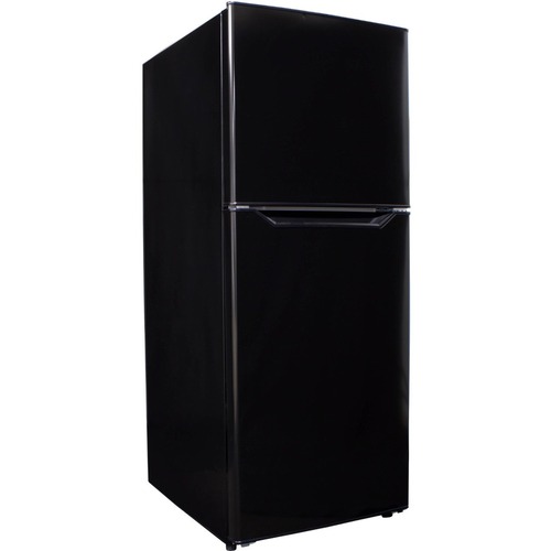 Danby 10.1 cu. ft. Apartment Size Refrigerator DFF101B1BDB - 10.10 ft³ - Auto-defrost - Top Mount - Reversible - Black - Stainless - LED Light