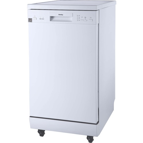 Danby 18" Portable Dishwasher - 18" - Portable - 8 Place Settings - 3.49 gal Capacity - 4 Programmes - 52 dB - White