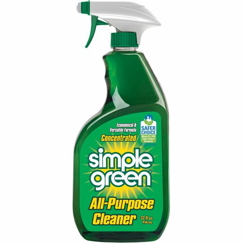 Simple Green All-Purpose Concentrated Cleaner - Concentrate - 32 fl oz (1 quart) - 12 / Carton - Non-toxic, Streak-free, Smudge-free - Green