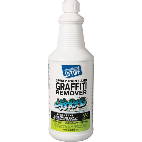 Mötsenböcker's Lift Off Spray Paint/Graffiti Remover - 32 fl oz (1 quart) - 1 Each - Environmentally Friendly, Water Based - White