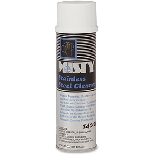 MISTY Stainless Steel Cleaner - 15 fl oz (0.5 quart) - Lemon Scent - 1 Each - Tarnish Resistant - Clear