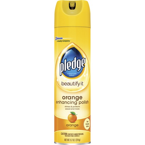 Pledge Beautify Orange Polish - Ready-To-Use Spray - Orange Scent - 1 Each - Multi