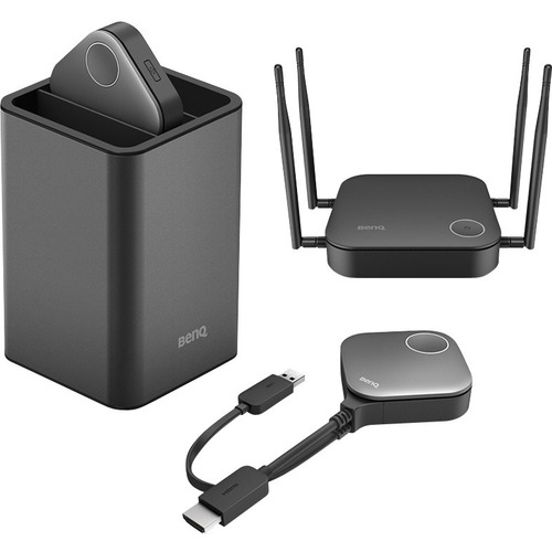 BenQ InstaShow S WDC20 IEEE 802.11ac 1.14 Gbit/s Wireless Presentation Gateway - 2.40 GHz, 5 GHz - 4 x External Antenna(s) - 1 x Network (RJ-45) - Desktop