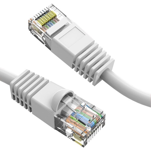 Axiom 150FT CAT6 UTP 550mhz Patch Cable Snagless Molded Boot (White) - 150 ft Category 6 Network Cable for Media Converter, Router, Switch, Patch Panel, Hub, Network Device - First End: 1 x RJ-45 Network - Male - Second End: 1 x RJ-45 Network - Male - Pat