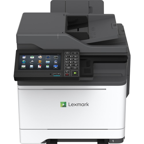 Lexmark CX625ade Laser Multifunction Printer - Color - Copier/Fax/Printer/Scanner - 40 ppm Mono/40 ppm Color Print - 2400 x 600 dpi Print - Automatic Duplex Print - Up to 100000 Pages Monthly - 251 sheets Input - Color Scanner - 1200 dpi Optical Scan - Co