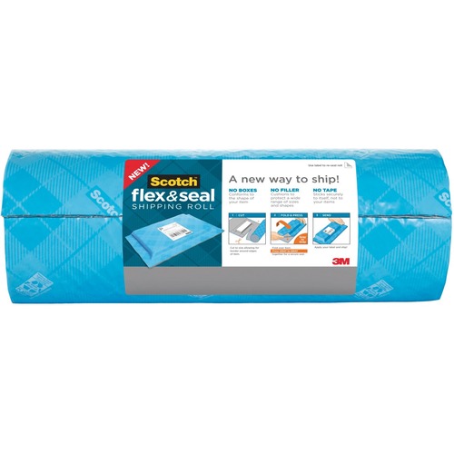 Scotch Flex & Seal Shipping Roll, FS-1520-EF, 15 in x 20 ft (381 mm x 6.09 m) - 15" (381 mm) Width x 20 ft (6096 mm) Length - Water Resistant, Tear Resistant, Cushioned, Self-sealing, Recyclable, Adhesive - Foam Wraps - MMMFS1520EF