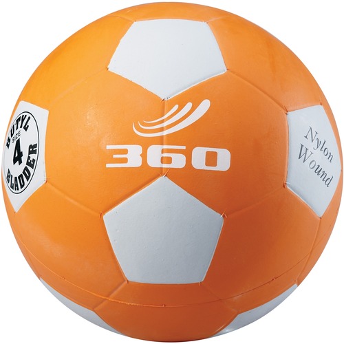 360 Athletics PLAYGROUND Series Soccer Ball - Size 4 - Butyl, Nylon, Rubber - Orange - 1