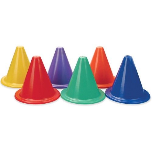 360 Athletics Rainbow Soft Cone Set - Red, Blue, Orange, Purple, Yellow, Green - Vinyl