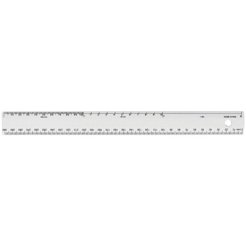 Westcott 30cm White Plastic Ruler - 11.8" Length - Metric Measuring System - Plastic - 10 / Pack - White