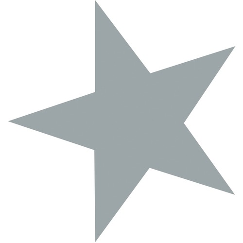 Westcott Silver Stars - Encouragement Theme/Subject - 350 x Star Shape x 0.50" (12.7 mm) Width - Silver - 350 / Pack