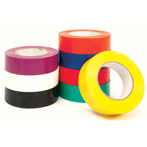 360 Athletics Floor Marking Tape - Red - 60 yd (54.9 m) Length x 1.50" (38.1 mm) Width - Vinyl - Safety Tapes - AHLJ1129R