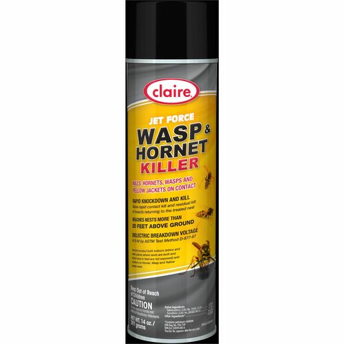 Claire Jet Force Wasp and Hornet Killer - Spray - Kills Wasp, Hornet, Yellow Jacket - 20 fl oz - Clear