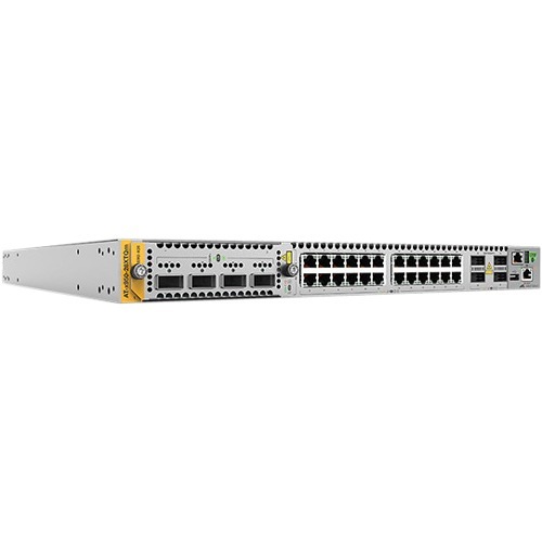 Allied Telesis x950-28XTQm Layer 3 Switch - 24 Ports - Manageable - 3 Layer Supported - Modular - Optical Fiber, Twisted Pair - 1U High - Rack-mountable