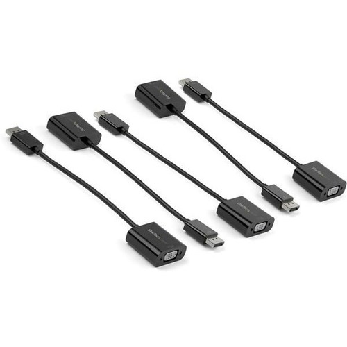 StarTech.com 5-Pack DisplayPort to VGA Adapter - DisplayPort 1.2 to VGA Monitor Active Adapter - DP to VGA Video Converter Dongle - M/F - Active DisplayPort 1.2 (HBR2) to VGA monitor adapter supports 2048x1280/1920x1200/1080p @ 60Hz; EDID & DDC pass-throu