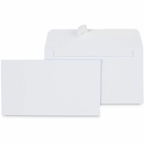 Universal Products Envelope - Business - #6 3/4 - Square Flap - White - Paper Stock, Wove - 100 / Box