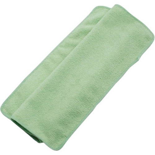 Boardwalk Lightweight Microfiber Cleaning Cloths, Green,16 x 16, 24/Pack - For General Purpose - Ready-To-Use - 16" Length x 16" Width - Lightweight, Bleach-safe, Durable, Washable - Green - 24 / Pack