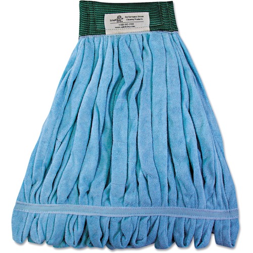 Boardwalk Microfiber Looped-End Wet Mop Head, Medium, Blue - Medium - 6" Width x 16" Depth - MicroFiber - 1 Each