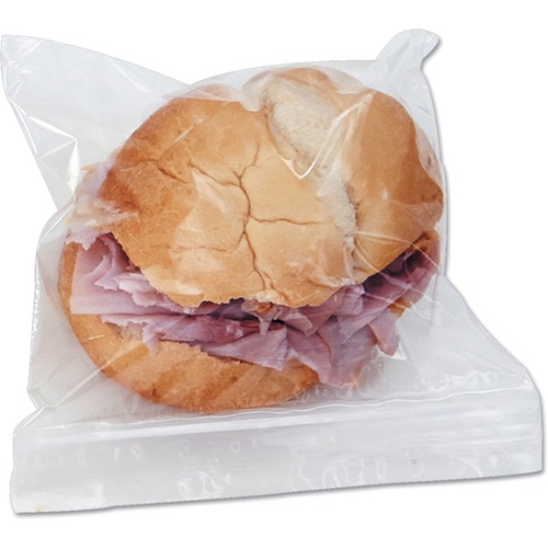 Boardwalk Reclosable Food Storage Bags, Sandwich, 1.15 mil, 6.5" x 5.89" , Clear, 500/Box - 5.89" Length x 6.50" Width x 1.15 mil (29 Micron) Thickness - Low Density - Zipper Closure - Clear - Linear Low-Density Polyethylene (LLDPE) - Food, Storage, Sandw