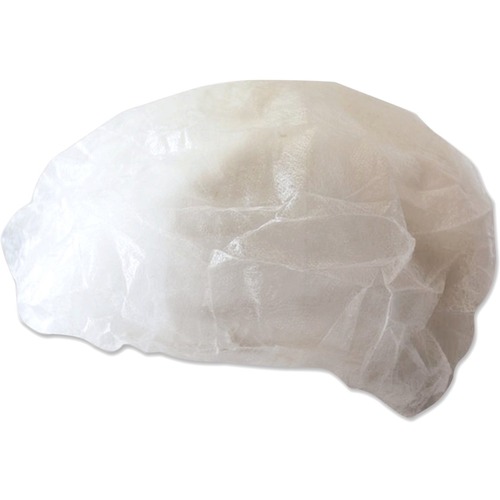 Boardwalk Disposable Bouffant Caps, White, X-Large, 100/Pack - Recommended for: Food Handling, Food Service, Laboratory, Pharmaceutical - Extra Large - Head Protection - Polypropylene - White - Disposable, Comfortable, Soft, Lint-free, Secure, Elastic Ban