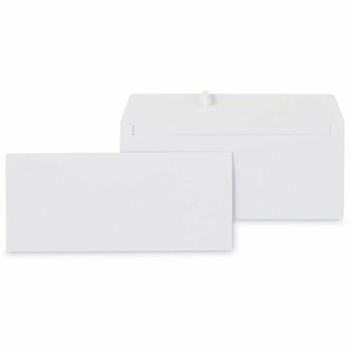 Universal Envelope - Business - #10 - 9 1/2" Width x 4 1/8" Length - 24 lb - Self Adhesive - White - Paper Stock - 100 / Box