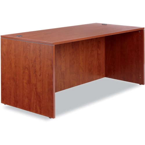 ALERA Valencia Series Straight Front Desk Shell, 65w x 29 1/2d x 29 1/2h, Med Cherry - 29.6" Height x 65" Width x 29.5" Depth, x 1" Thickness Top - Band Edge - Finish: Medium Cherry - 1 Each