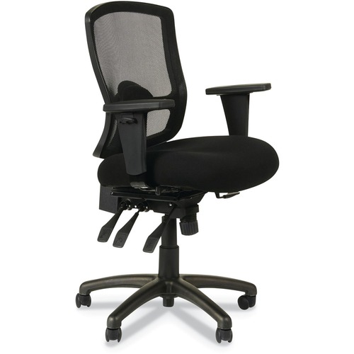 ALERA Etros Multipurpose Seat - Black Seat Color - Mesh Seat Material - Black Back Color - Mesh Back Material - 5-star Base - Black - Armrest