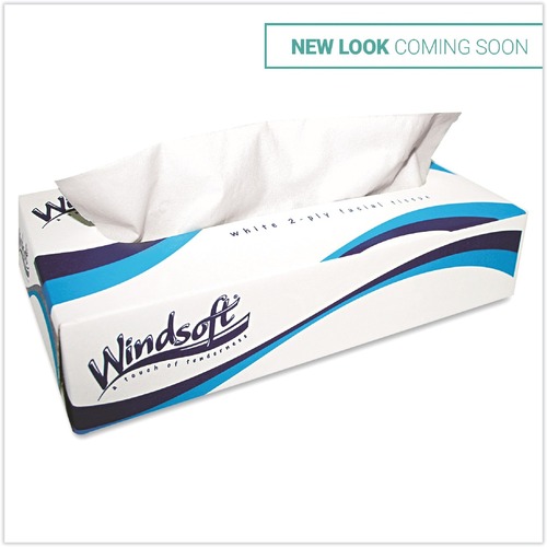 Boardwalk Facial Tissue - 2 Ply - White - 100 Per Box - 1 Box